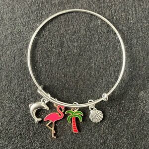handmade bangle charm bracelet